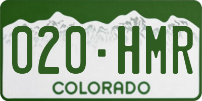 CO license plate 020HMR