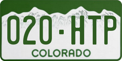 CO license plate 020HTP