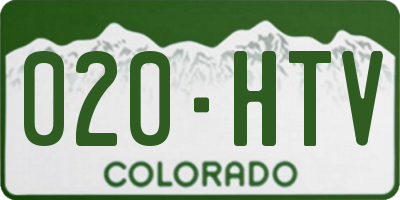CO license plate 020HTV