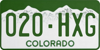 CO license plate 020HXG