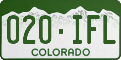 CO license plate 020IFL