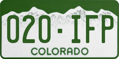 CO license plate 020IFP