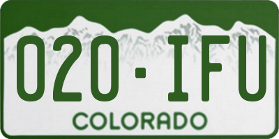 CO license plate 020IFU