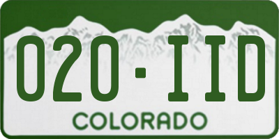 CO license plate 020IID