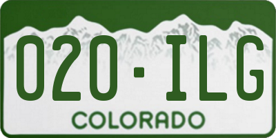 CO license plate 020ILG