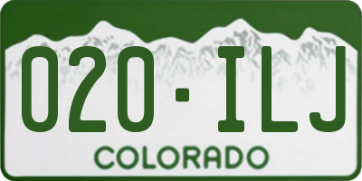 CO license plate 020ILJ