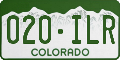 CO license plate 020ILR