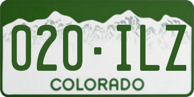 CO license plate 020ILZ
