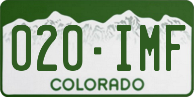 CO license plate 020IMF