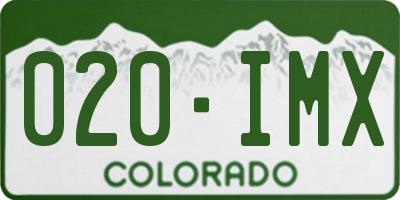 CO license plate 020IMX