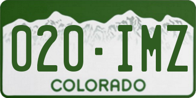 CO license plate 020IMZ