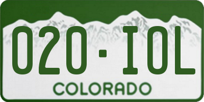 CO license plate 020IOL