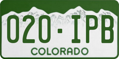 CO license plate 020IPB