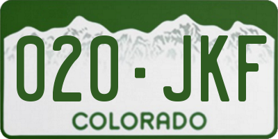 CO license plate 020JKF