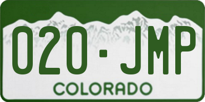CO license plate 020JMP