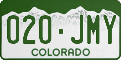 CO license plate 020JMY