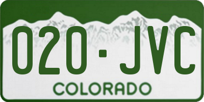 CO license plate 020JVC