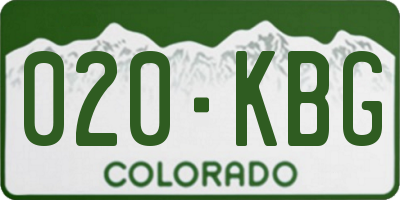 CO license plate 020KBG