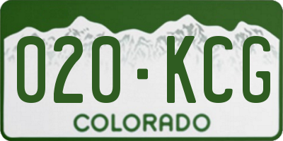 CO license plate 020KCG