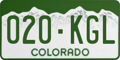CO license plate 020KGL