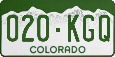 CO license plate 020KGQ