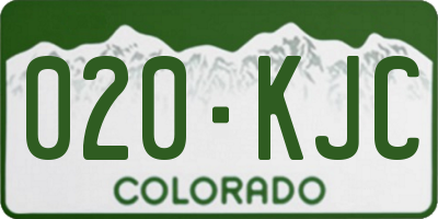 CO license plate 020KJC