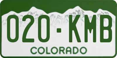 CO license plate 020KMB