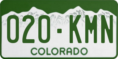 CO license plate 020KMN