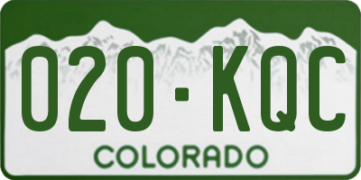 CO license plate 020KQC