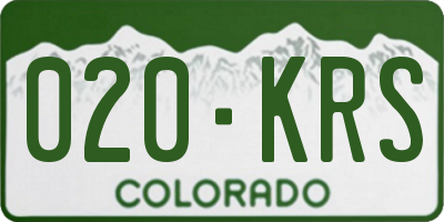 CO license plate 020KRS