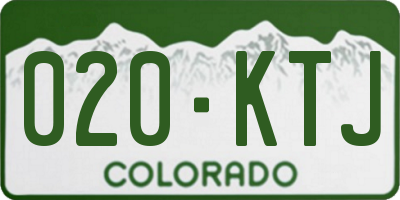 CO license plate 020KTJ