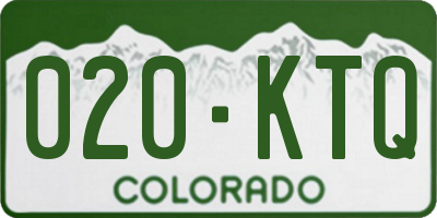 CO license plate 020KTQ
