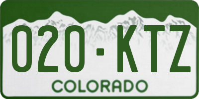 CO license plate 020KTZ
