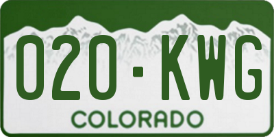 CO license plate 020KWG