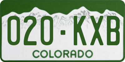 CO license plate 020KXB