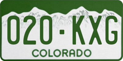 CO license plate 020KXG