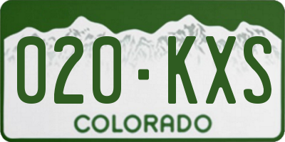CO license plate 020KXS