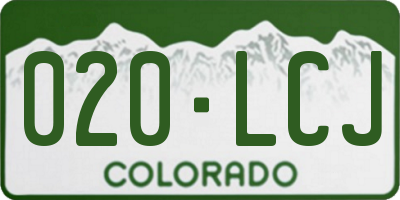 CO license plate 020LCJ