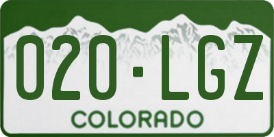 CO license plate 020LGZ