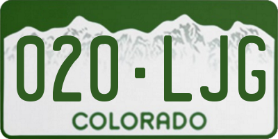 CO license plate 020LJG