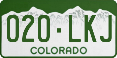 CO license plate 020LKJ