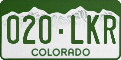 CO license plate 020LKR