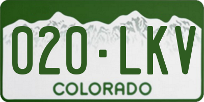 CO license plate 020LKV