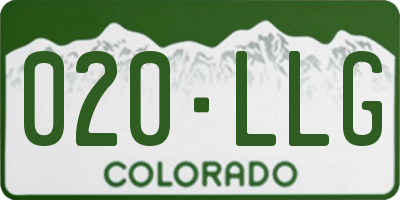 CO license plate 020LLG