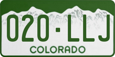 CO license plate 020LLJ
