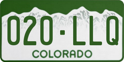 CO license plate 020LLQ