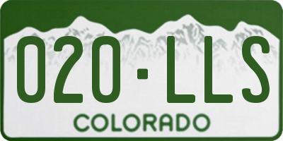 CO license plate 020LLS