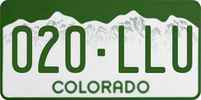 CO license plate 020LLU
