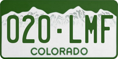 CO license plate 020LMF