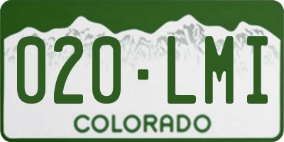 CO license plate 020LMI